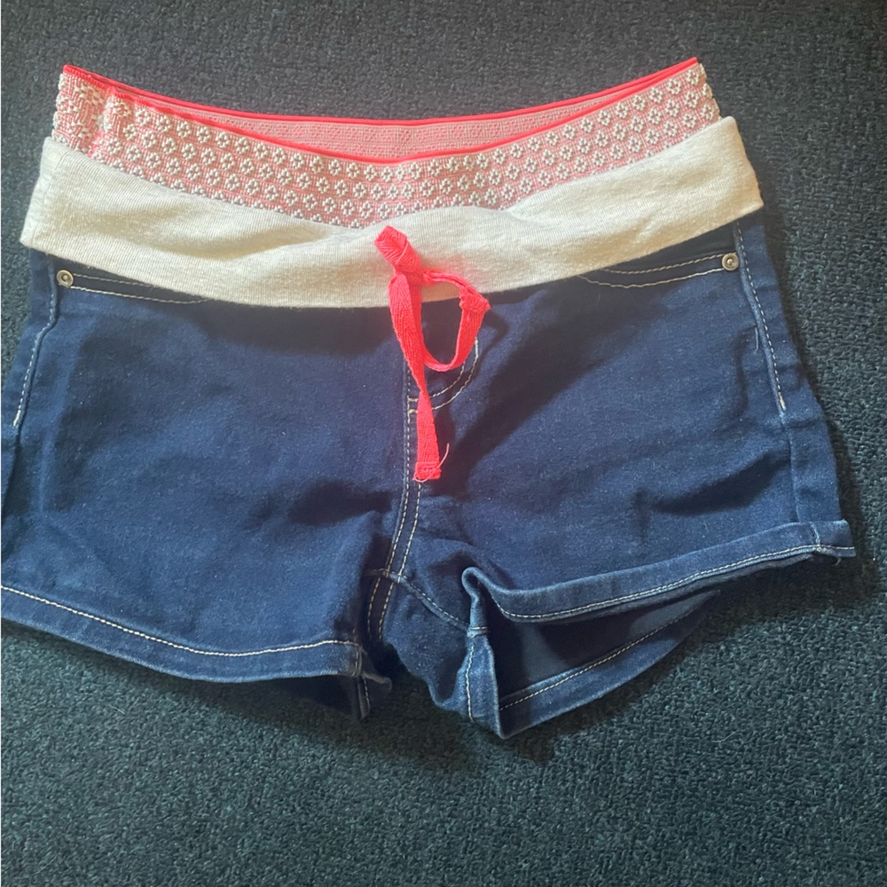 Squeeze Blue and Pink Jean Shorts